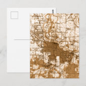Eugene Oregon Vintag Map Postkarte (Vorne/Hinten)