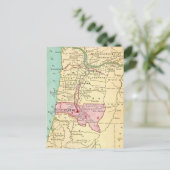 Eugene Oregon Vintage Landkarte Postkarte (Stehend Vorderseite)