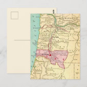 Eugene Oregon Vintage Landkarte Postkarte (Vorne/Hinten)