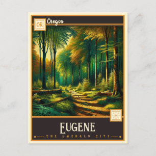 Eugene, Oregon Vintage Postkarte