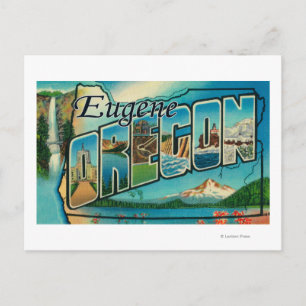 Eugene, OregonLarge Letter ScenesEugene, OR Postkarte