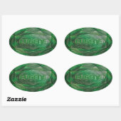 Eugene Smarald Ovaler Aufkleber (Blatt)