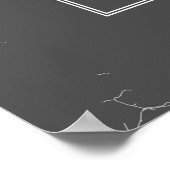 Eugene & Springfield, Oregon (weiß auf schwarz) Poster (Ecke)