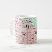 Eugene University of Oregon Vintag Map Kaffeetasse (Vorderseite Links)