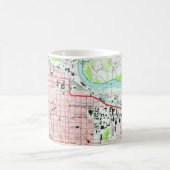 Eugene University of Oregon Vintag Map Kaffeetasse (Mittel)