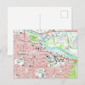 Eugene University of Oregon Vintag Map Postkarte (Vorne/Hinten)