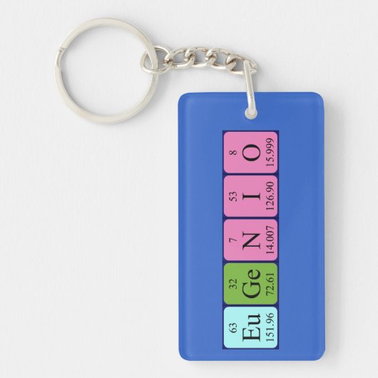 Eugenio Periodic table name keyring Schlüsselanhänger (Vorderseite)