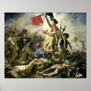 Eugne Delacroix Liberty führt das Volk an Poster