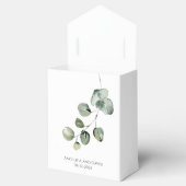 Eukaluptus auf den Celebrate-Namen des weißen Lass Geschenkschachtel (Geöffnet)