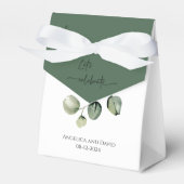 Eukaluptus auf den Celebrate-Namen des weißen Lass Geschenkschachtel (Vorderseite)