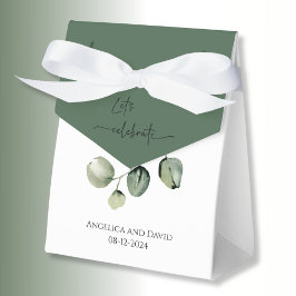 Eukaluptus auf den Celebrate-Namen des weißen Lass Geschenkschachtel