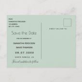 Eukaluptus Grüne Hochzeit speichern Sie das Datum Postkarte (Rückseite)