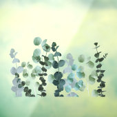 Eukalypt-Blätter mit transparentem blau-grün Fensteraufkleber (Blatt 3)