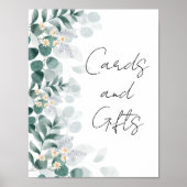 Eukalypt-Karten und Geschenke-Zeichen für moderne  Poster (Vorne)