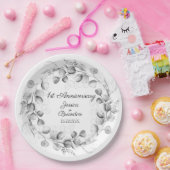 Eukalyptus 1. Hochzeitstag Pappteller (Party)