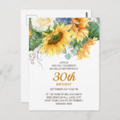 Eukalyptus 30. Geburtstag Postkarte (Vorne/Hinten)