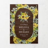 Eukalyptus 3 bei 1 Hochzeit Dreifach Gefaltete Einladung (Cover)