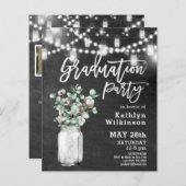 Eukalyptus 3 Foto Abschluss Einladung (Vorne/Hinten)