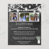 Eukalyptus 3 Foto Abschluss Einladung (Rückseite)