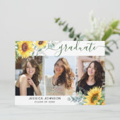 Eukalyptus-3-FOTO-Graduierungspartei Einladung (Stehend Vorderseite)