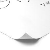 Eukalyptus 40. Hochzeitstag Begrüßungszeichen Poster (Ecke)