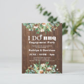 Eukalyptus 4 Foto Verlobung Einladung (Stehend Vorderseite)