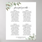 Eukalyptus 4 Tabelle Hochzeitstabelle Poster (Vorne)