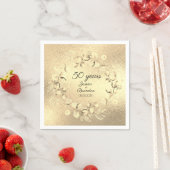 Eukalyptus 50. Goldener Hochzeitstag Serviette (Beispiel)