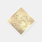 Eukalyptus 50. Goldener Hochzeitstag Serviette (Ecke)