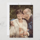 Eukalyptus 50. Hochzeitliches Foto Gold Einladung (Rückseite)