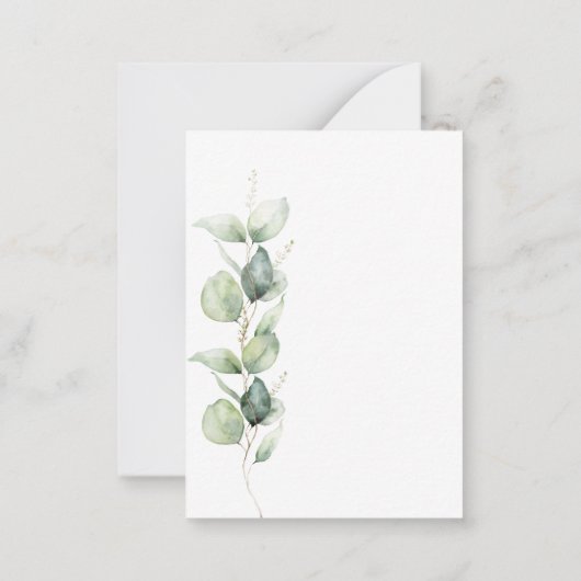 Eukalyptus 60. Geburtstag Grüne Einladung (Rückseite)