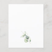 Eukalyptus 60. Geburtstagsparty Einladung (Rückseite)