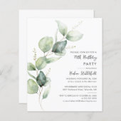 Eukalyptus 70. Geburtstagspartei Einladung (Vorne/Hinten)