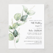 Eukalyptus 70. Geburtstagspartei Einladung (Vorderseite)