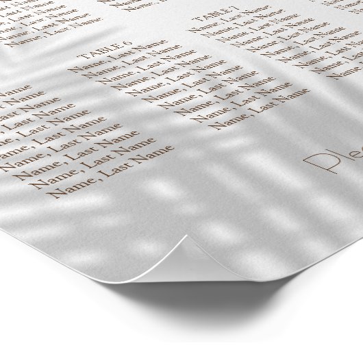 Eukalyptus 8 Tables Seekartenzeichen Poster (Ecke)