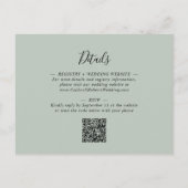 Eukalyptus Abend Hochzeitsempfang Einladung Postkarte (Rückseite)