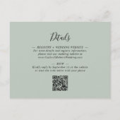 Eukalyptus Abend Hochzeitsempfang Einladung Postkarte (Rückseite)