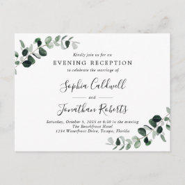 Eukalyptus Abend Hochzeitsempfang Einladung Postkarte