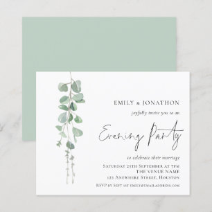 Eukalyptus Abend Party Hochzeit Einladung