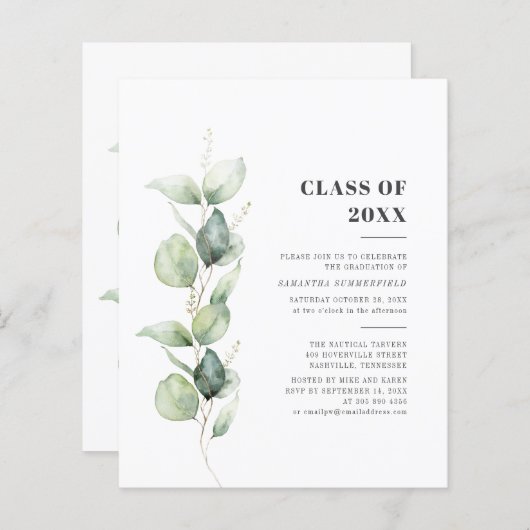 Eukalyptus-Abschluss 2025-Party (Vorne/Hinten)