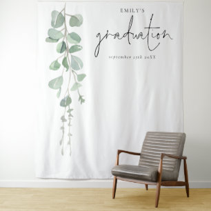 Eukalyptus-Abschluss Name Abschluss Foto Hintergru Wandteppich