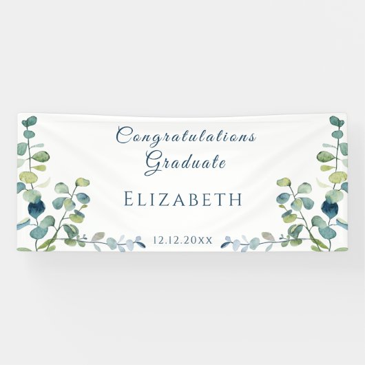 Eukalyptus Abschlussfeier Diplomparty Banner (Horizontal)
