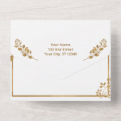 Eukalyptus alle in einer Hochzeitseinladung All In One Einladung (Rückseite)