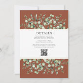 Eukalyptus allesamt auf einer Hochzeit der Terrako Einladung (Rückseite)