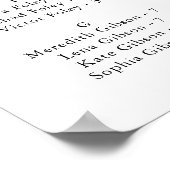 Eukalyptus Alphabetisches Seetabelle Poster (Ecke)