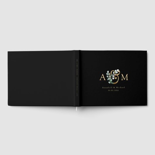 Eukalyptus Ampersand Hochzeit Napkin Gästebuch (Voll)