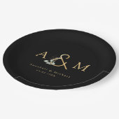 Eukalyptus Ampersand Hochzeitsbox Pappteller (Schrägansicht)