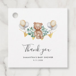 Eukalyptus and Bear Rustic Baby Dusche Vielen Dank Geschenkanhänger