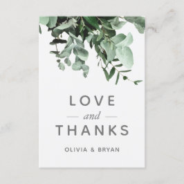 Eukalyptus and Greenery Watercolor Dankeschön Kart Einladung