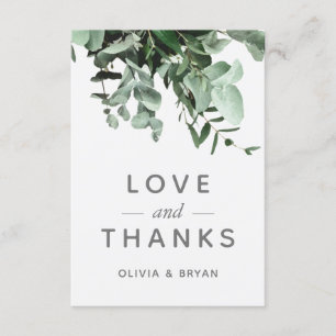 Eukalyptus and Greenery Watercolor Dankeschön Kart Einladung